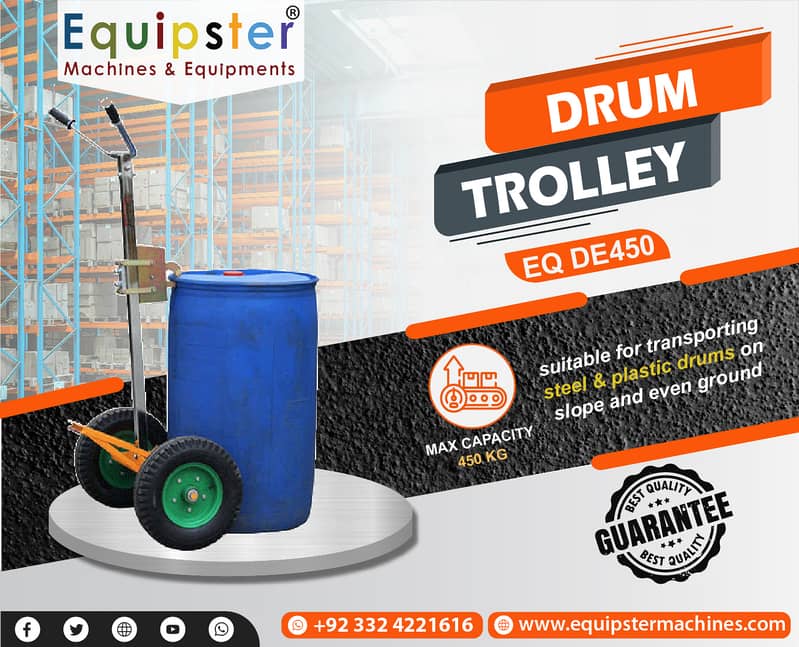 drum stacker, drum lifter, forklifter, electrical, drum trolley, carts 4