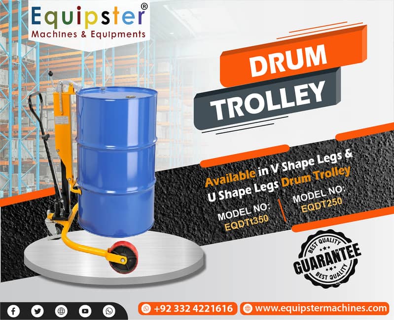 drum stacker, drum lifter, forklifter, electrical, drum trolley, carts 6