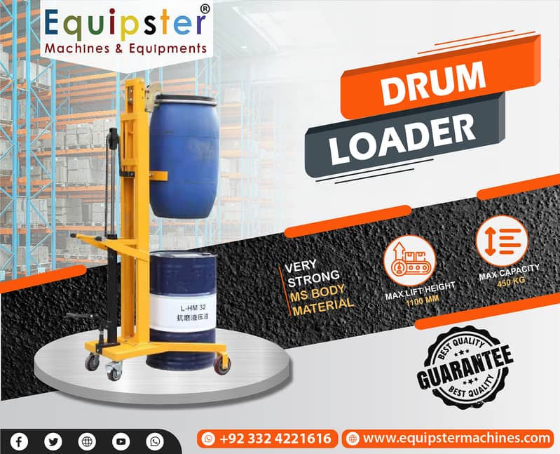 drum stacker, drum lifter, forklifter, electrical, drum trolley, carts 13