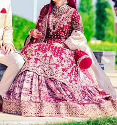 Bridal lehnga/Bridal dress/Barat Dress/Barat Lehnga/Wedding Lehga/ Red