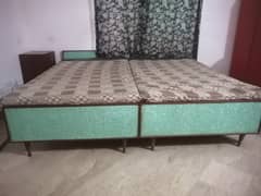 Solid wooden single Bed 2 pieces