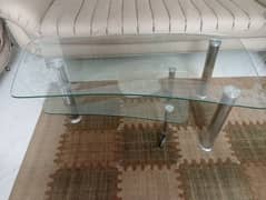 Glass centre and side tables