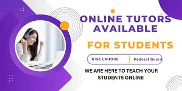 ONLINE TUTOR AVAILABLE FOR YOUR STUDENT WITH GREAT EXPERIENCE