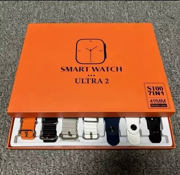 New 7in1 Watch Straps New S100 Ultra Smartwatch 2.2HD Amoled Circular 1