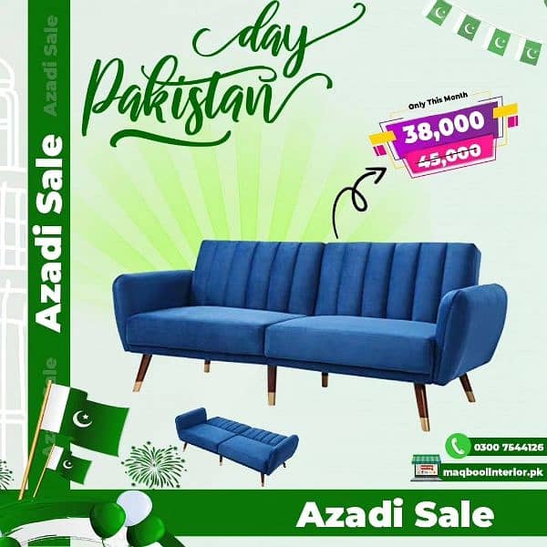 3 Seater Sofa cum bed Modern Design Maqboolinterior. pk 7