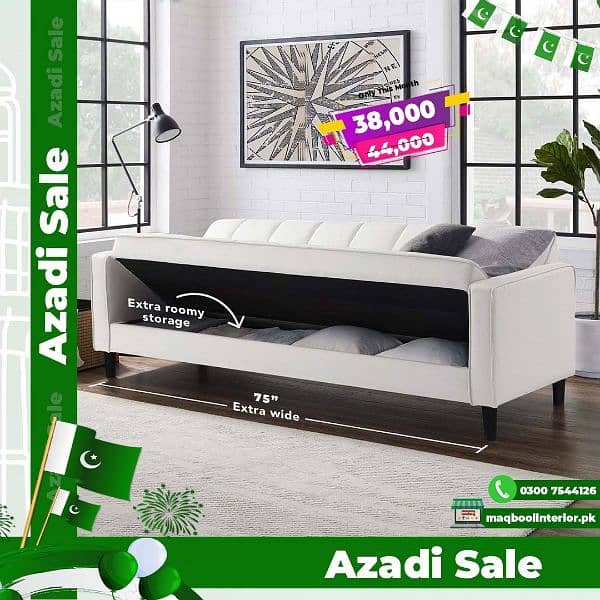 3 Seater Sofa cum bed Modern Design Maqboolinterior. pk 12