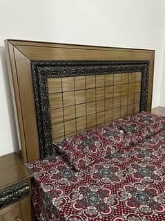 Bed with dressing and side tables mattress also included