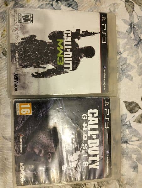 PS3 call of duty ghosts and call of duty modern warfare 3 2