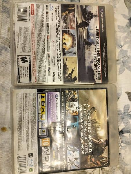 PS3 call of duty ghosts and call of duty modern warfare 3 3