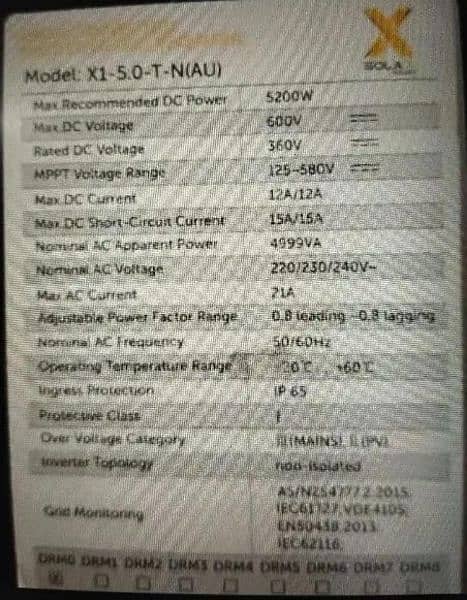 Solax Power 5kva on Grid Imported 2