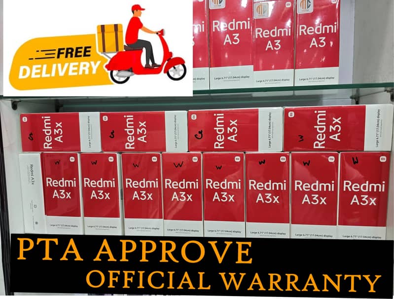 XIAOMI REDMI A3 BOX PACK PTA APPROVE NOTE 13 Pro Redmi 13 13C A3X 14C 1