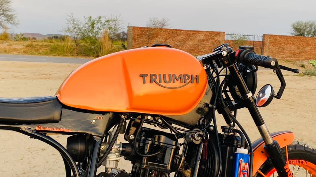 Costom made cafe racer bike for sale Lahore number 7