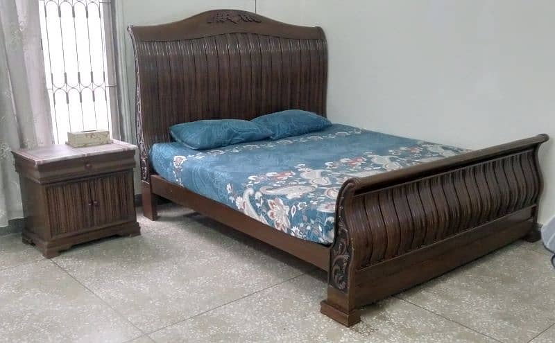 sheesham wood bed set king size 0