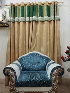 7 seater sofa set with 8 pieces curtain