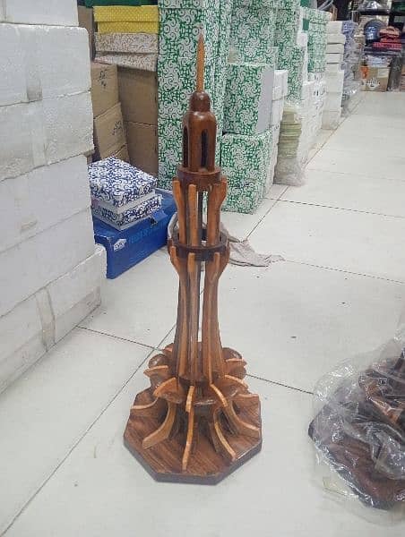 Wooden Minar Pakistan Model, Home Decor Wooden Model, Multicolor Minar 11