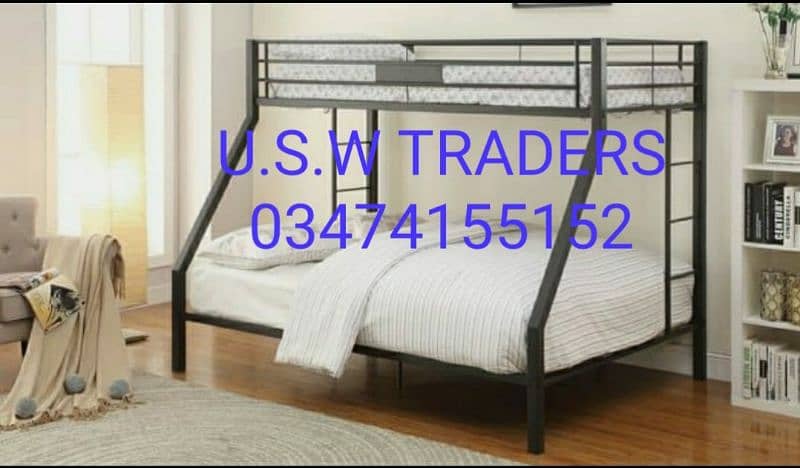 iron bunk bed wood look 4