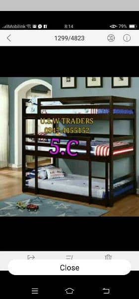 iron bunk bed wood look 5