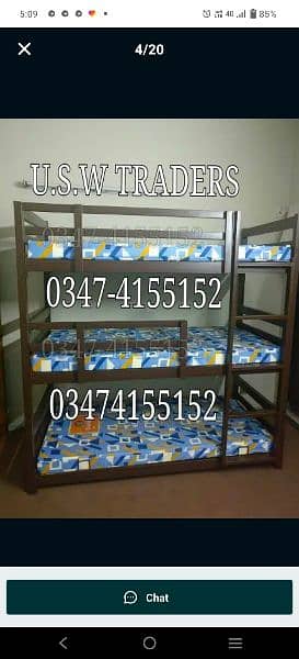 iron bunk bed wood look 9