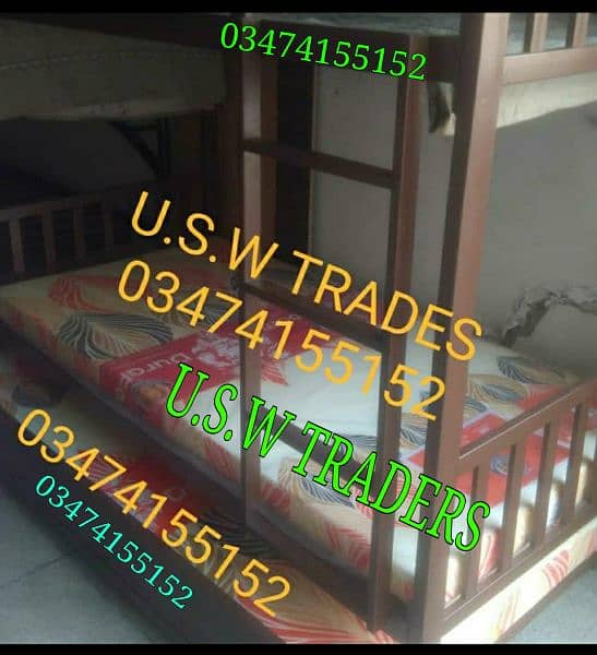 iron bunk bed wood look 12