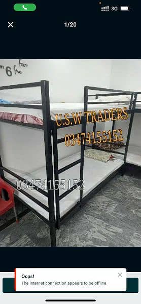 iron bunk bed wood look 17