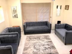 7 seater sofa/ very good valvet quality/ grey colour/ sofa set