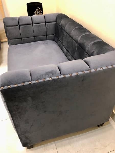 7 seater sofa/ very good valvet quality/ grey colour/ sofa set 5