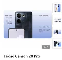 Tecno camon 20 pro 8+8 gb ram 256 gb Spotless fresh box pack