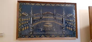 khana kaaba velvet handmade frame