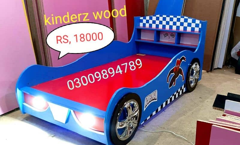 READY STOCK car bed with front and floor LED lights 1