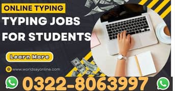 online jobs/full time/part time/simple typing jobs for boys and girls