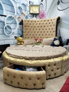 Pure Gujrati round king size bed special design