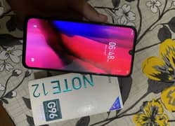 infinix Note 12 G96  8+4 12GB 128GB ful box 0333/5960324