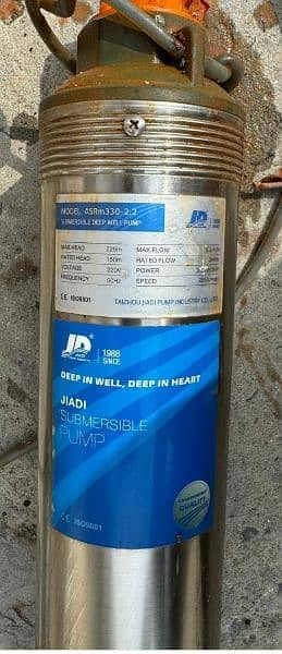 JD brand submersible pump 2.2 KW and 3hp 1