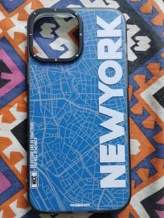 iPhone 13 Pro Max Creative Cool Case by Young Kit New York Map – Blue