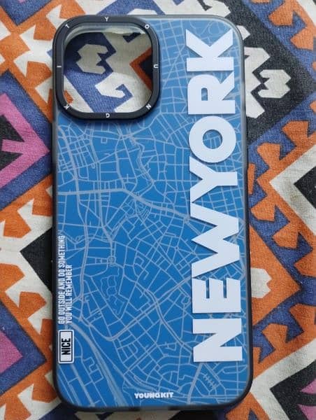 iPhone 13 Pro Max Creative Cool Case by Young Kit New York Map – Blue 0