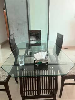 Glass Top Dinning Table