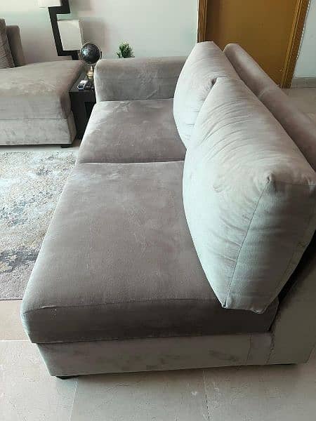 L shaped Sofa grey 1