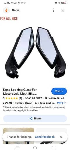 Heavy bike// sports bike side view mirrors 03335000255