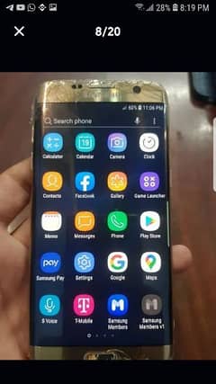 samsung s7 edge 32gb golden color with light working buttons