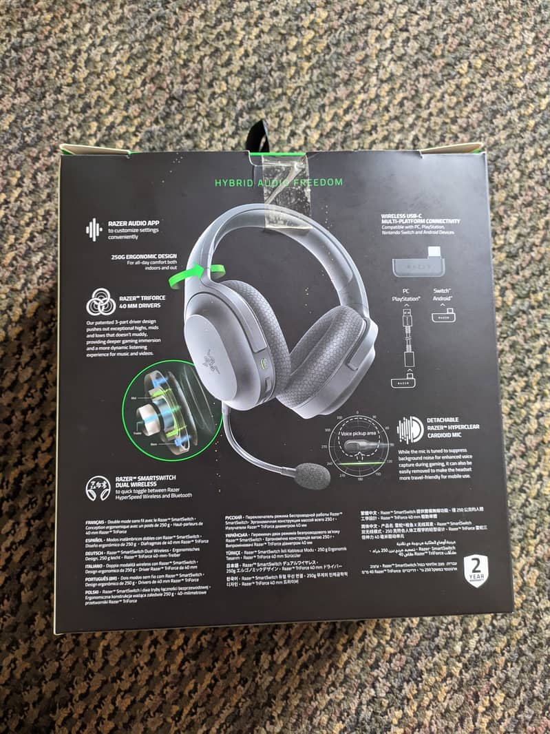 Gaming Headphone Razer Headphone  Barracuda X Wireless & Wired Headset 1