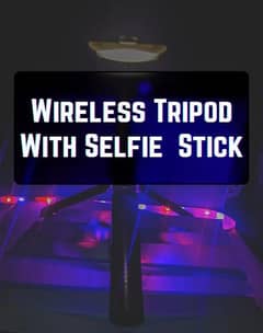 Selfie stick with LED tripod