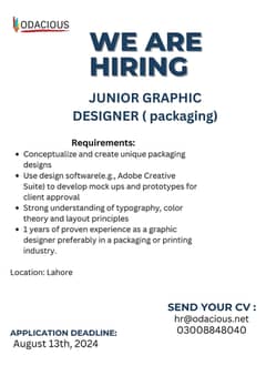 Junior Graphic Designer(Packaging)