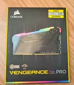 Corsair Vengeance RBG Pro 32GB (2x16GB) DDR4 3600Mhz DRAM (No Box)