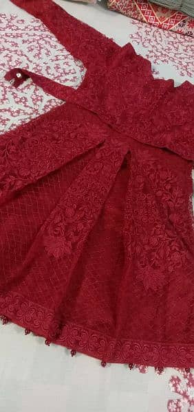 Red dress| tissue net fabric 7