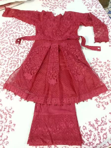 Red dress| tissue net fabric 9