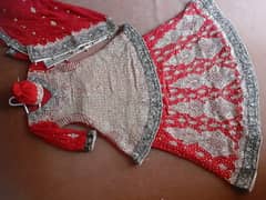 Barat Outfit | Bridal |Pure Red | Cut work Design| Fully Embrioded