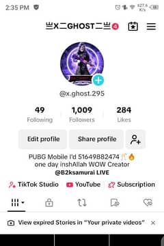 1 to 10k TikTok followers for monetization (PUBG MOBILE UC available)