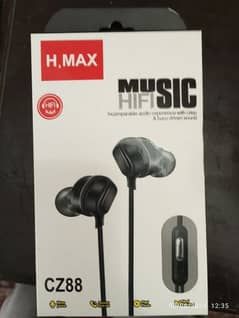 h. max bass boosted handsfree and oppo original handsfree