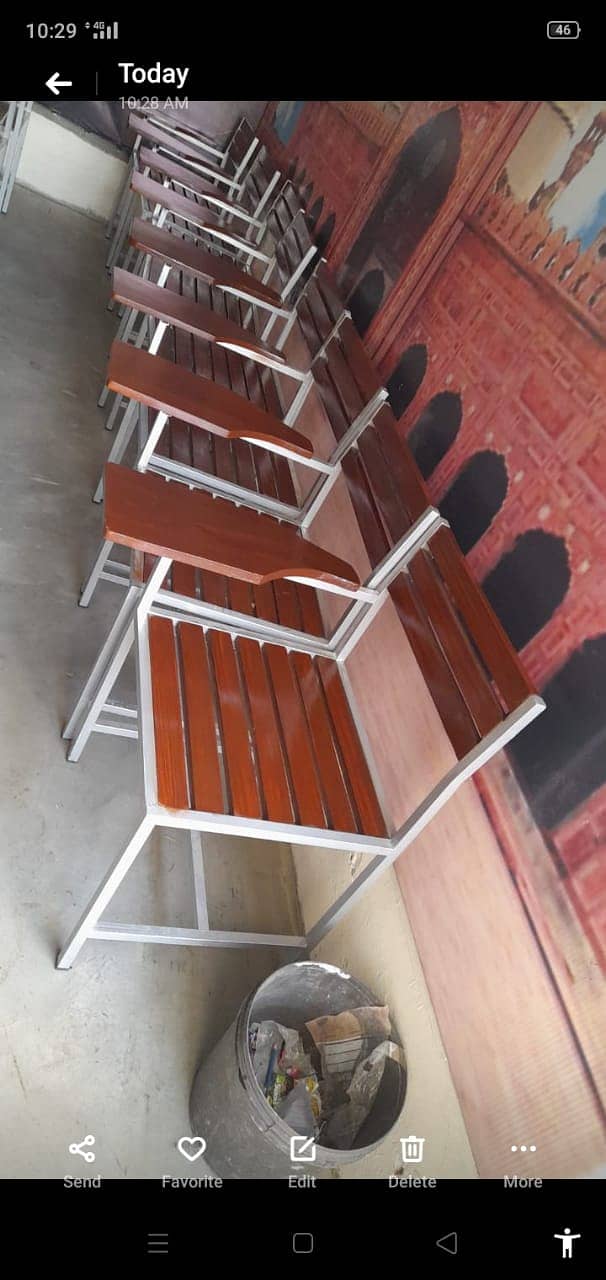 School furniture|Bench|Chair table|Chair|Desk|Student desk 6