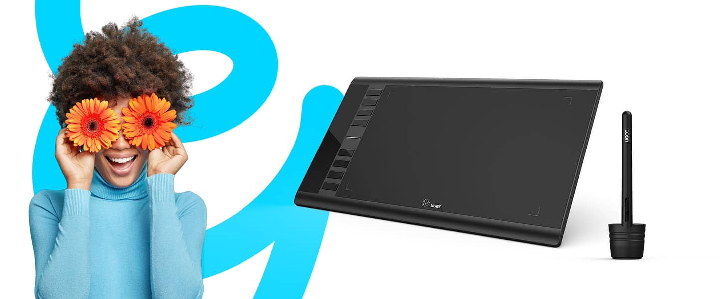 Graphics Drawing Tablet WACOM ,10X6 Inches Digital Drawing UGEE M708 12